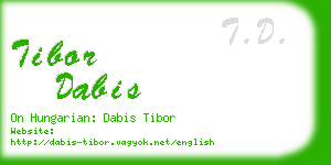 tibor dabis business card